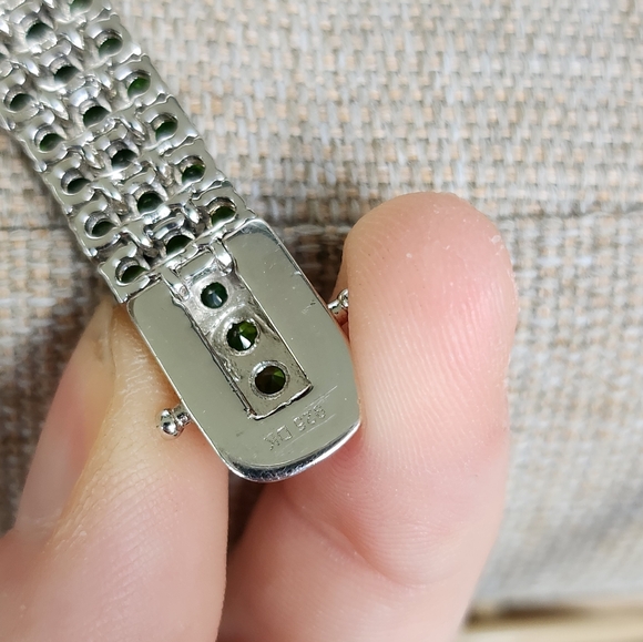 Chrome diopside tennis bracelet jtv - Picture 2 of 8